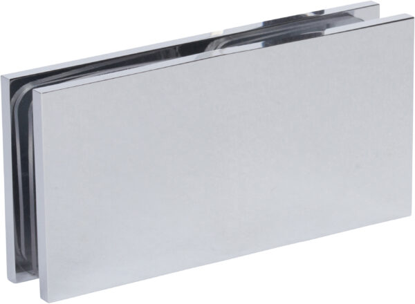 SDG2Q180CP Rockwell Square 180-Degree 4" x 2" Glass to Glass Shower Door Clamp in Polished Chrome Finish