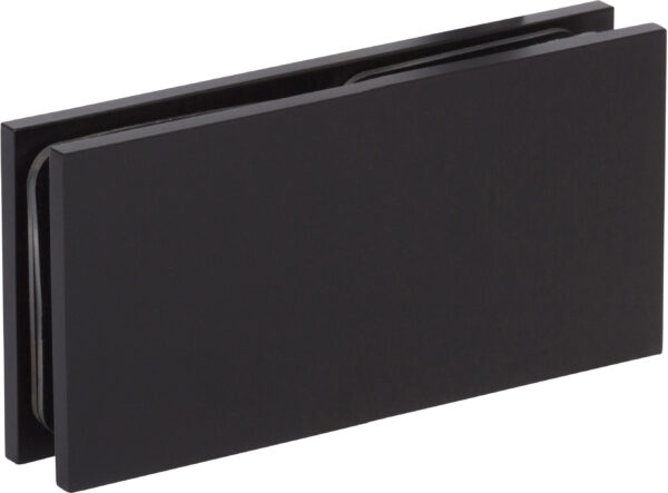 SDG2Q180US10B Rockwell Square 180-Degree 4" x 2" Glass to Glass Shower Door Clamp in Antique Black Finish