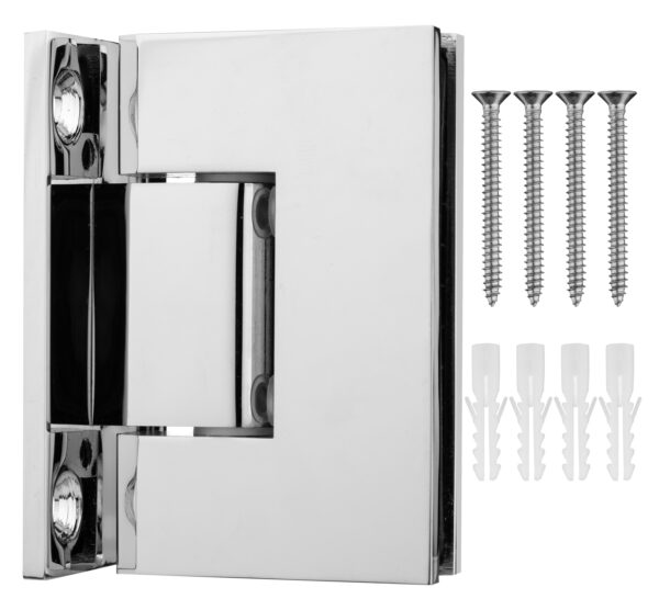 SJQL037CP0 Junior Square Classic Full Backplate Shower Hinge in Polished Chrome - Image 2