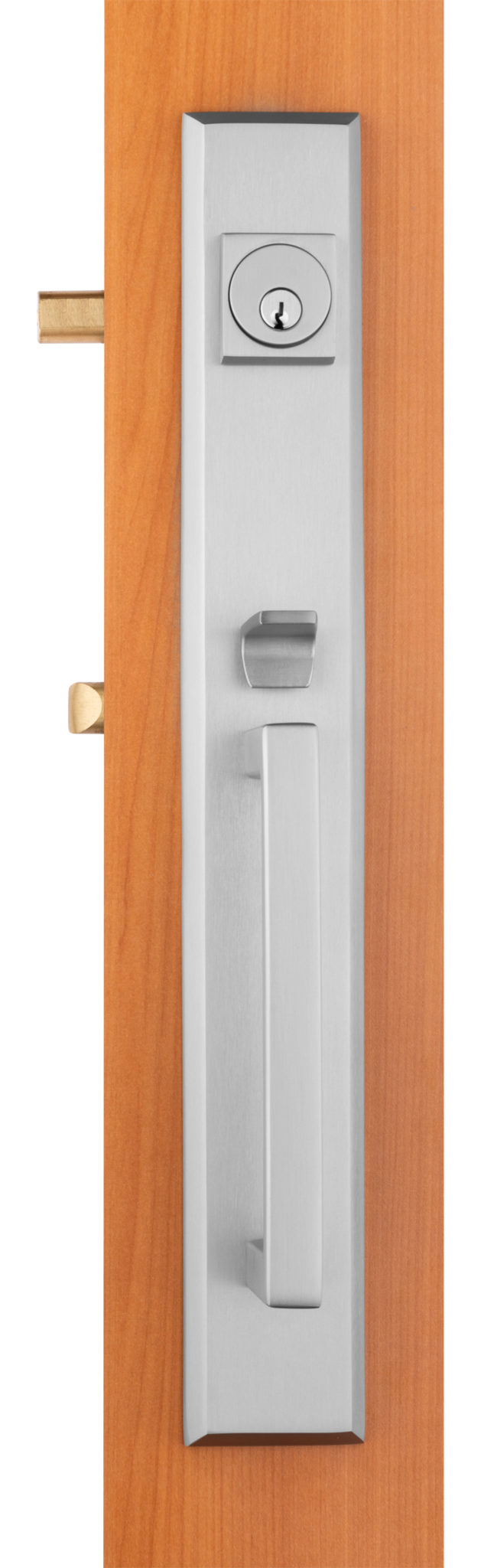 Solid Brass Entry Door Handle, Delta Lever