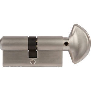Rockwell 90 Degree Solid Brass EuroProfile Cylinder Lock in Brushed Nickel for 1-3/4″ Thick Doors 33330103