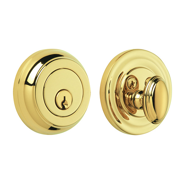 Premium Rockwell Solid Brass Low Profile Deadbolt In Polished Brass