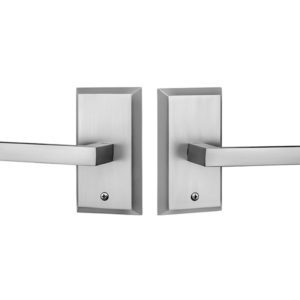 Rockwell Aqua Solid Brass Sectional Multipoint Trim Set with Delta Lever in Brushed Nickel L2AMPDLUS15