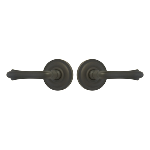 solid brass bourne lever passage set in oil rubbed bronze