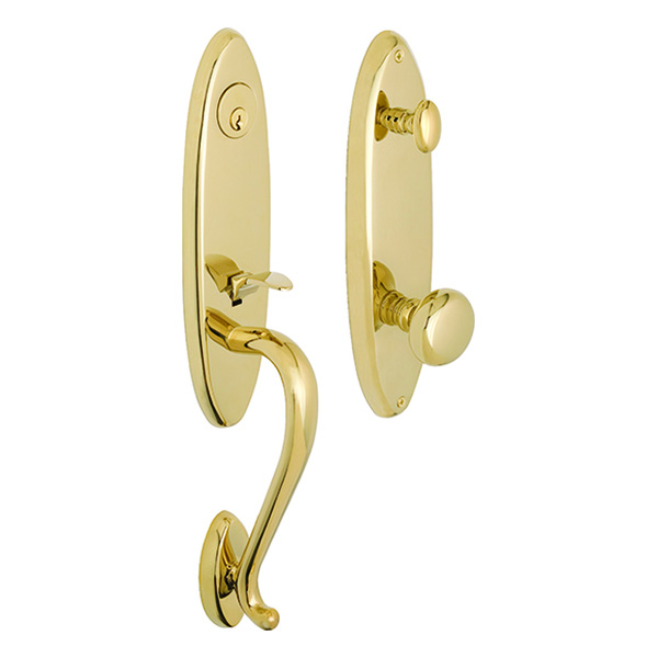 Rockwell Premium Lumina Solid Brass Entry Door Handle Set