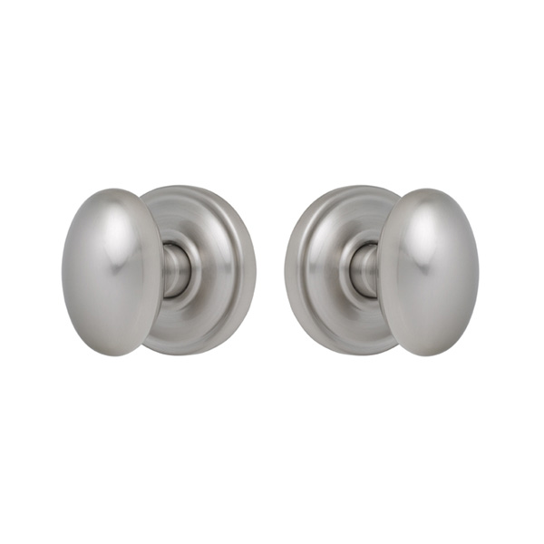 Rockwell Premium Brass Passage Set in Brushed Nickel with Concealed Screws
