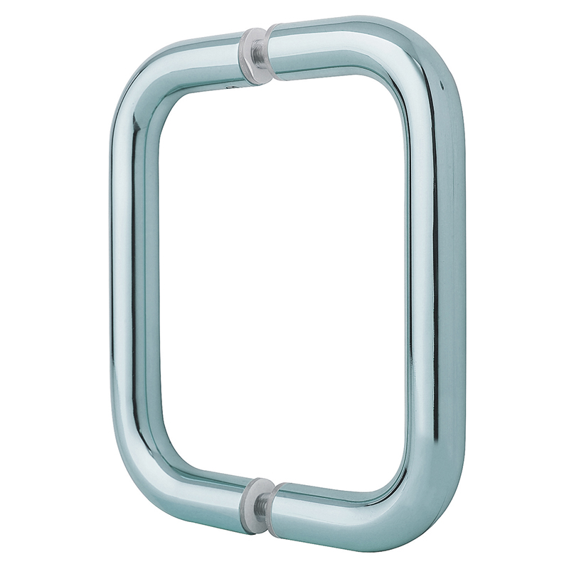 thumbnail image 2 of SUNNY 6" Stainless Steel Pull Handle For Frameless Shower Doors – Back-to-Back, Polished Silver, Contemporary 2 of 2