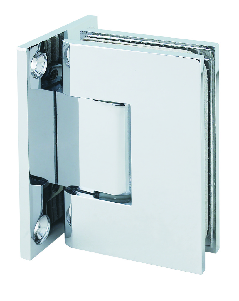 2PCS-sliver JU Hinge Stainless Steel Bathroom Clip Frameless Glass Door Hinges Shower Room Accessories 180 Degree Glass Door Hinge