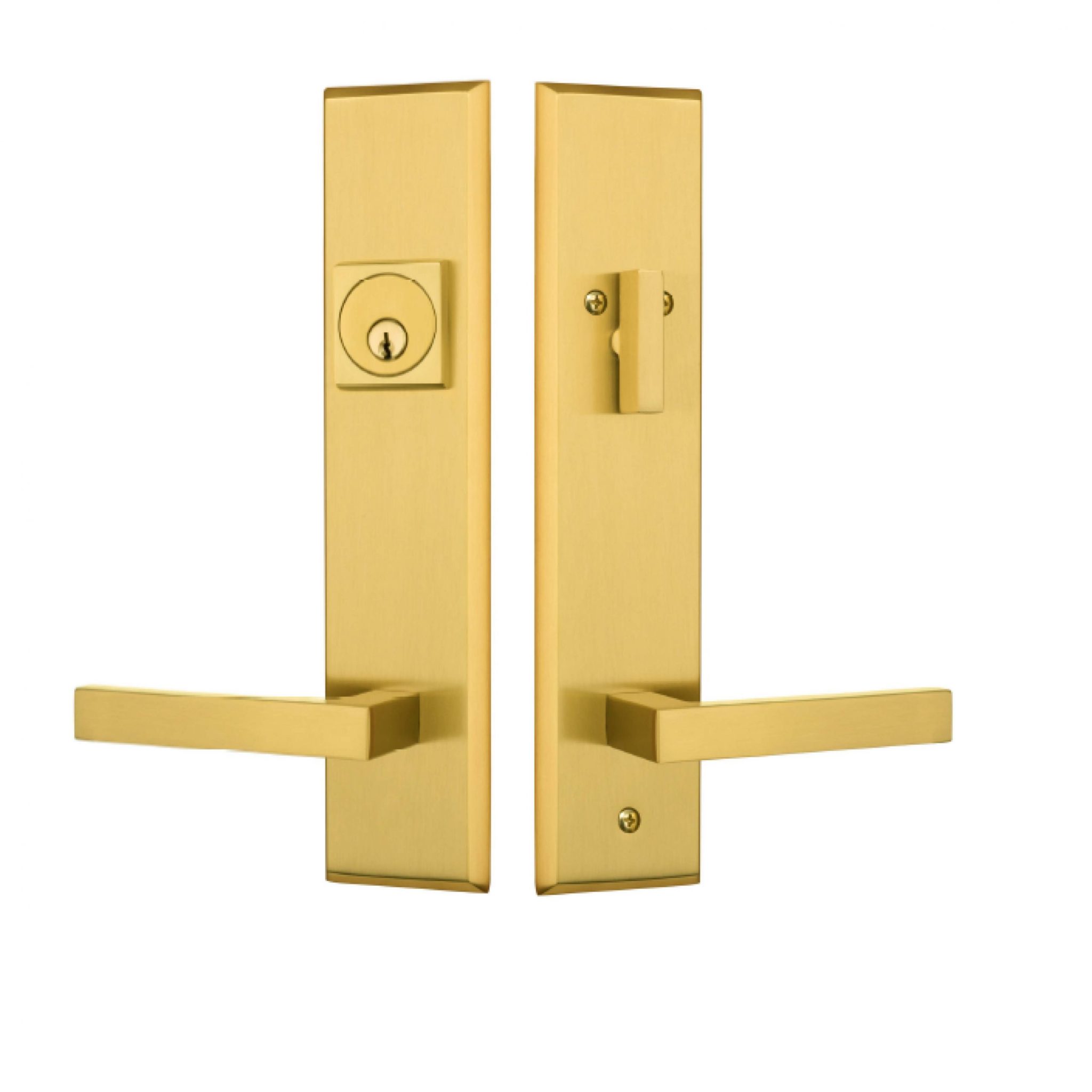 Rockwell Premium Lumina Solid Brass Entry Door Handle Set