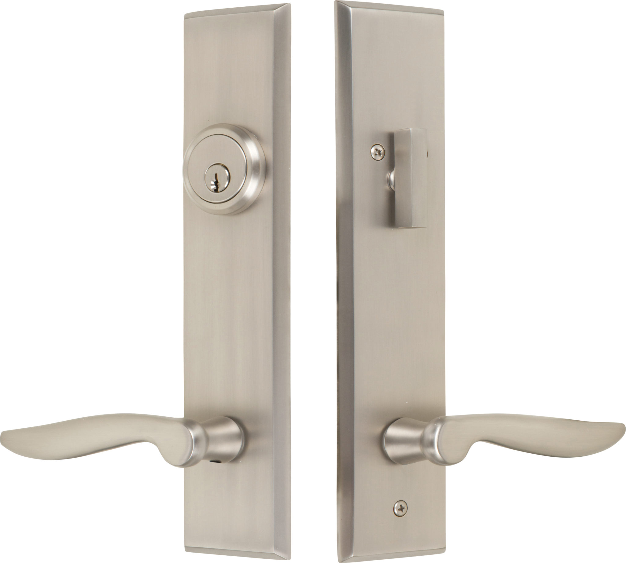 Rockwell Premium Lumina Solid Brass Entry Door Handle Set