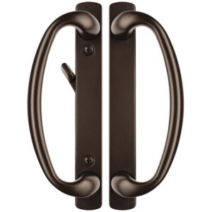 Charlotte Sliding Glass Door Handle Set in Tuscan Bronze Finish Fits 3-15/16" Center to Center Screw Holes 880600TB