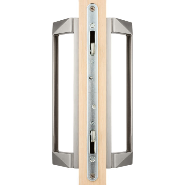 8890US15PVD Rockwell Ultima Sliding Door handle in PVD Brushed Nickel - Image 2