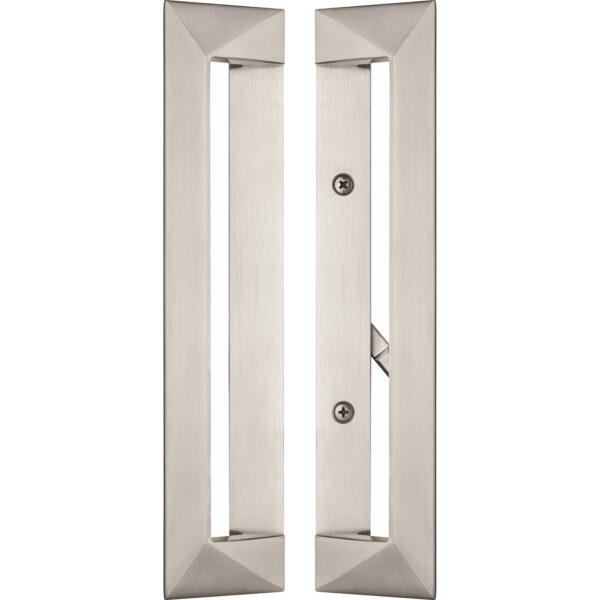 8890US15PVD Rockwell Ultima Sliding Door handle in PVD Brushed Nickel