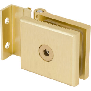 Mini Hinge For 1/4" Glass Shower Door - Brushed Brass Finish ALMHBB
